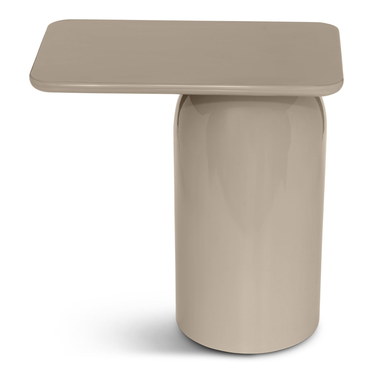 Alessia Enamel End Table Latte Taupe by Urbia - detail 2