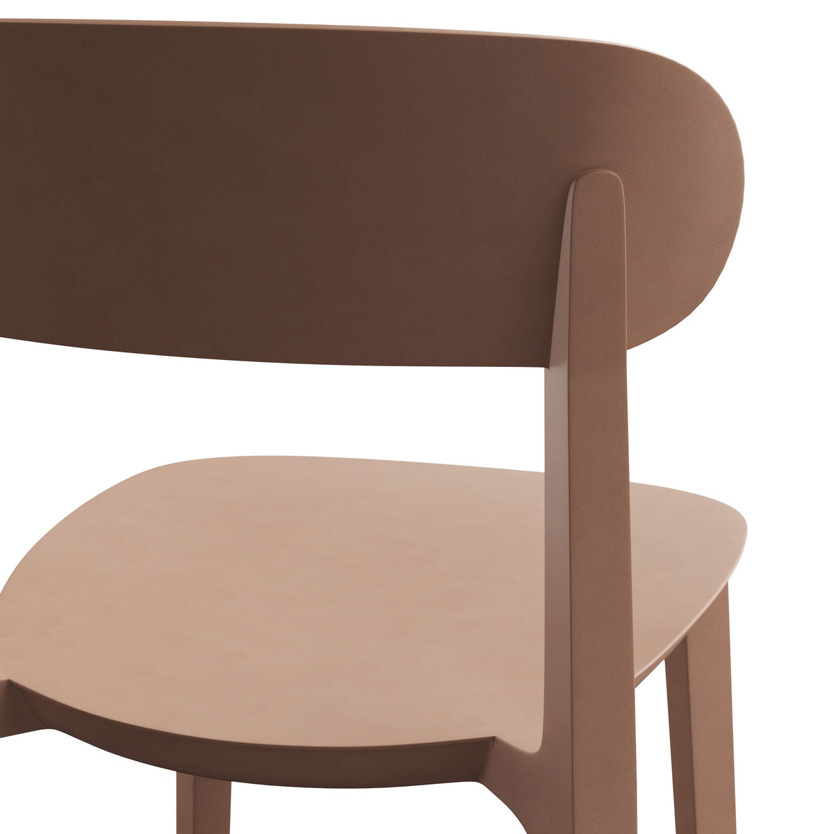 Metro Spencer Eco-Friendly Outdoor Stacking Chair Set of 4 - Dusty Rose by Urbia - detail 7