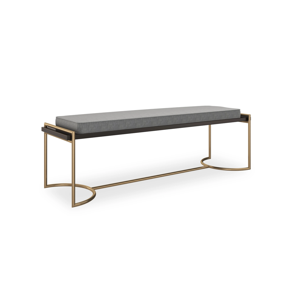 Slim Line Champagne Gold Bench 59" by Caracole - view 2