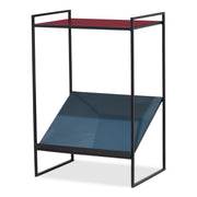 Naomi Enamel Magazine End Table Plum, Teal by Urbia - product view