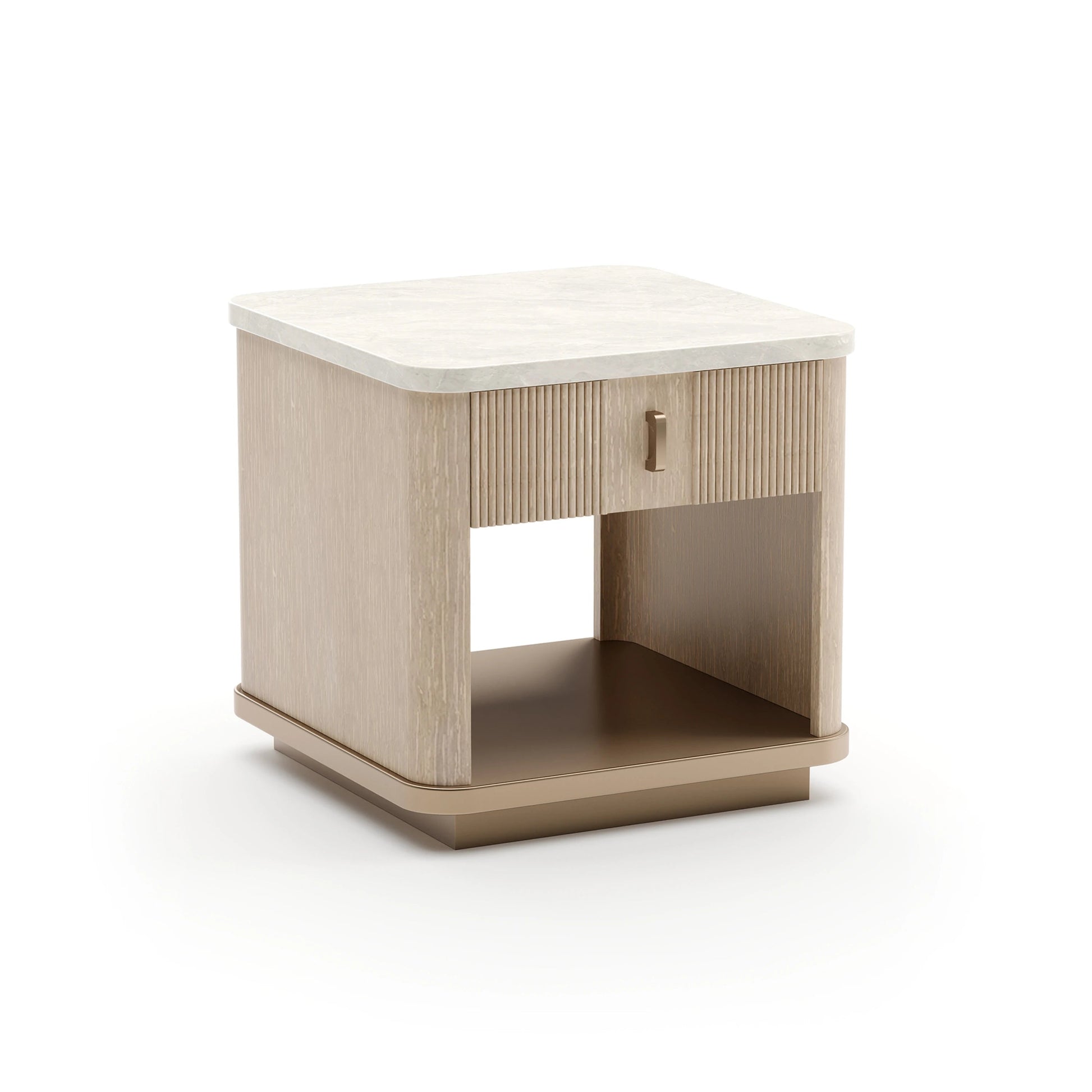 Rhythm End Table Neutral Metallic 22.75" by Caracole - view 4