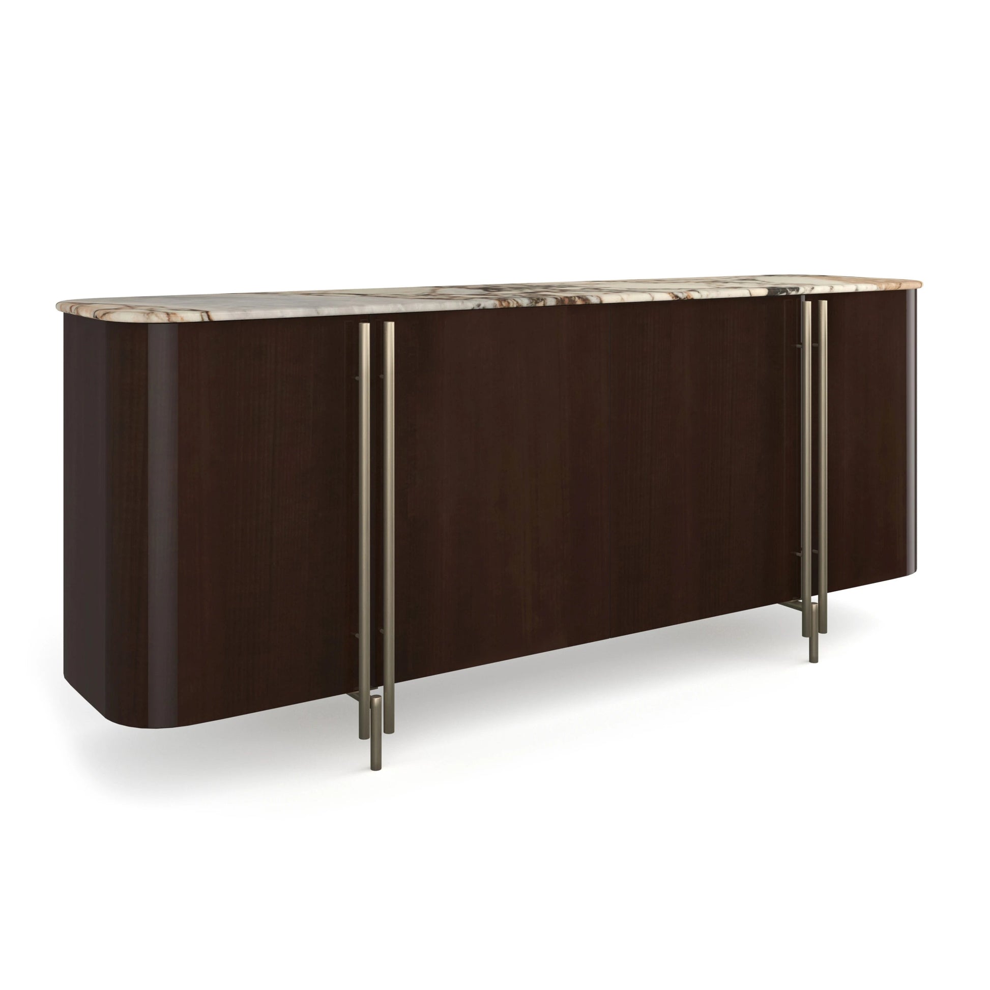 Vena Sideboard Brushed Gold 82" by Caracole - view 4