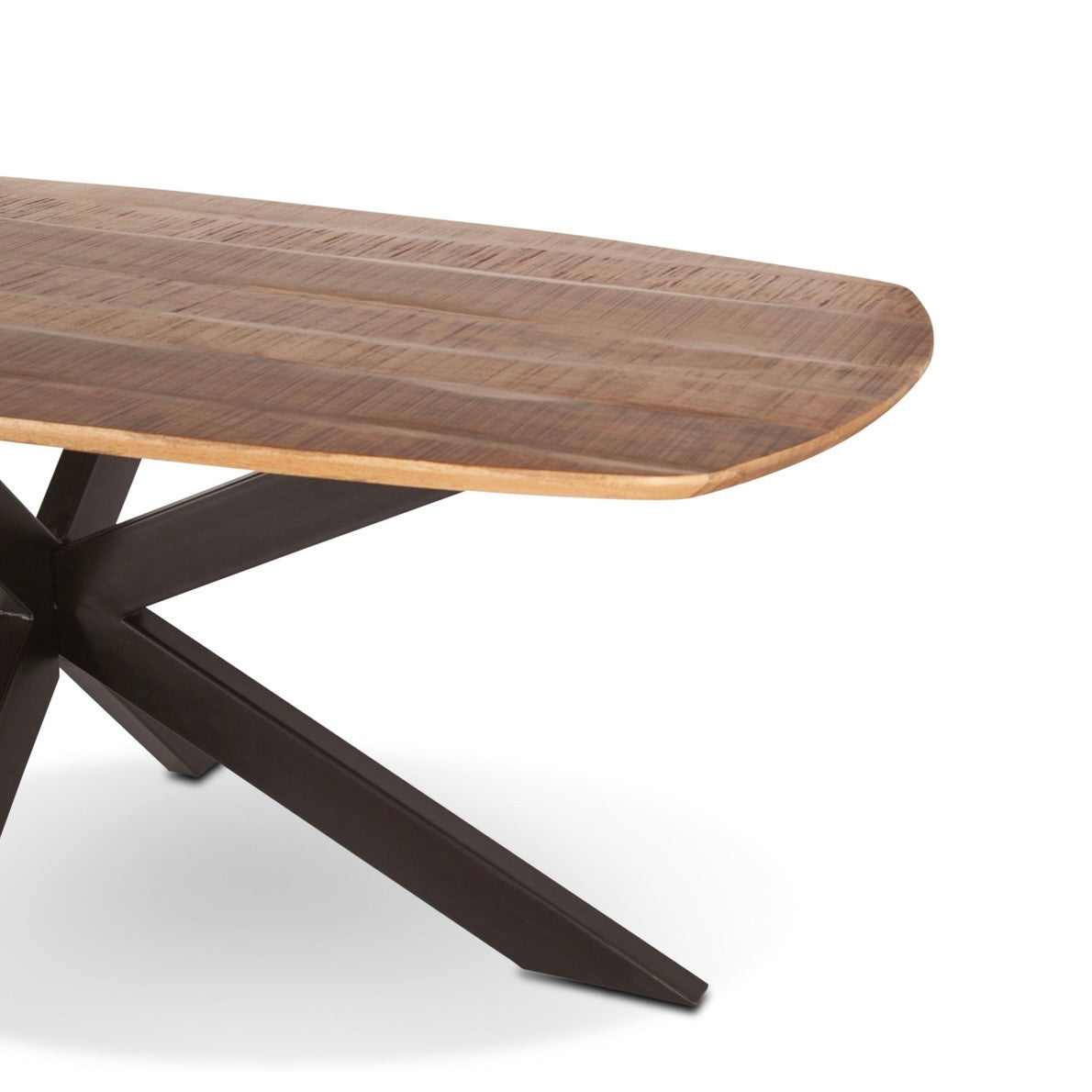 Rapallo Mango Wood and Iron Dining Table Natural 82"