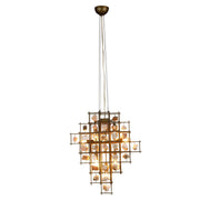 Beatrice Brass Pendant with Stones 22"