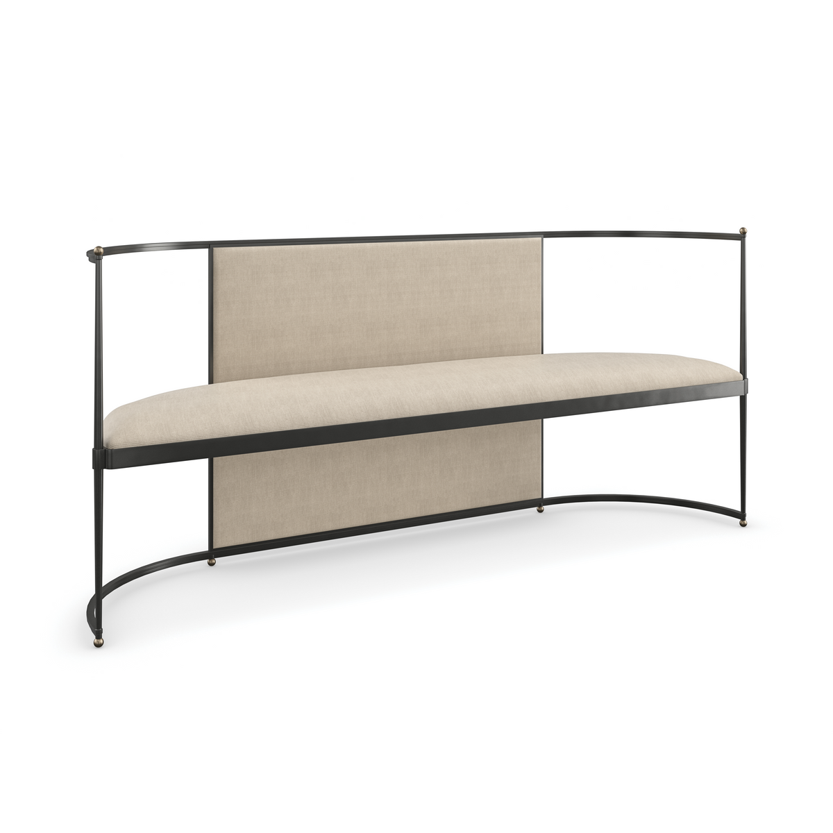 Toulouse Brushed Gold Bench 67" by Caracole - view 4