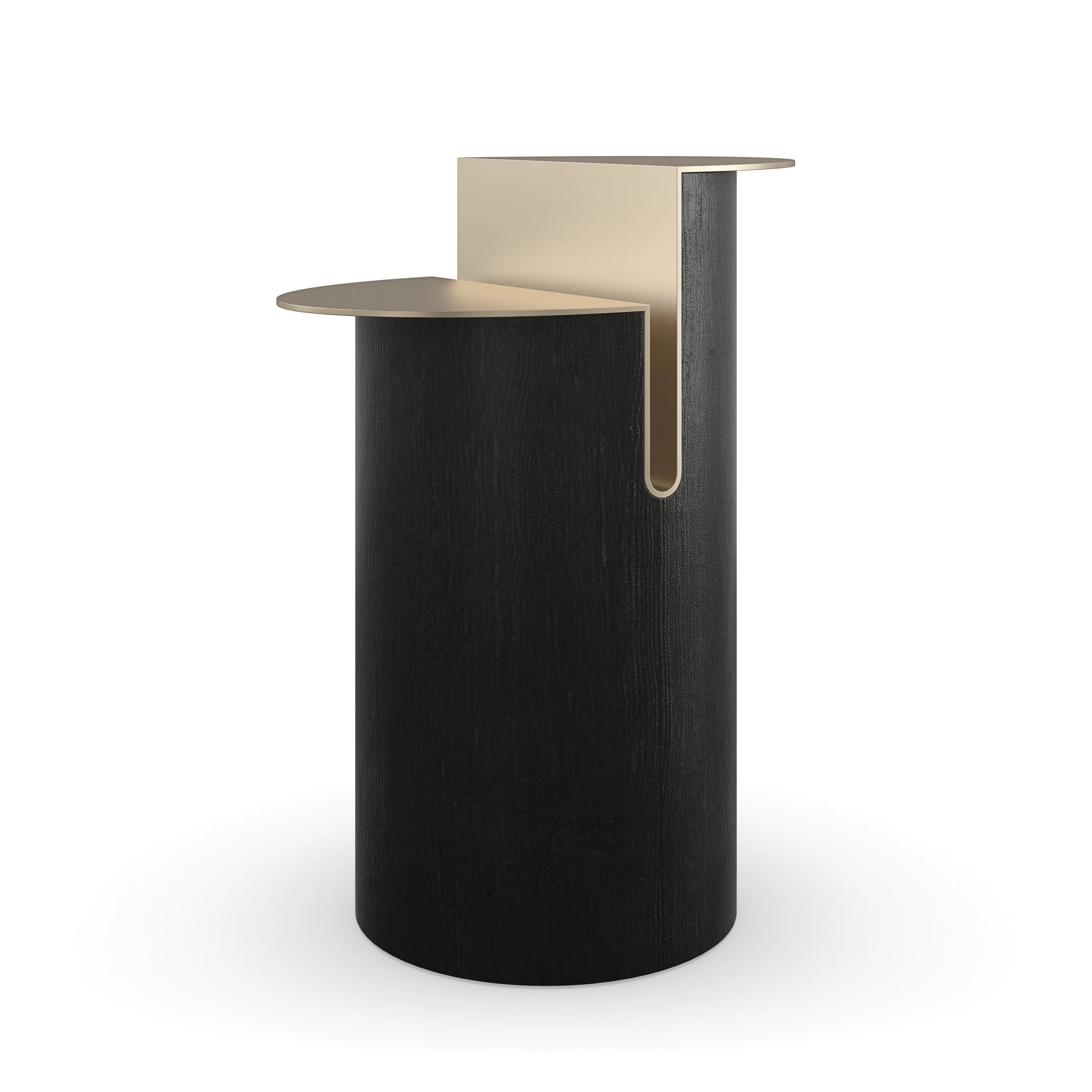 Discord Lucent Bronze Metallic End Table 14" by Caracole - view 4