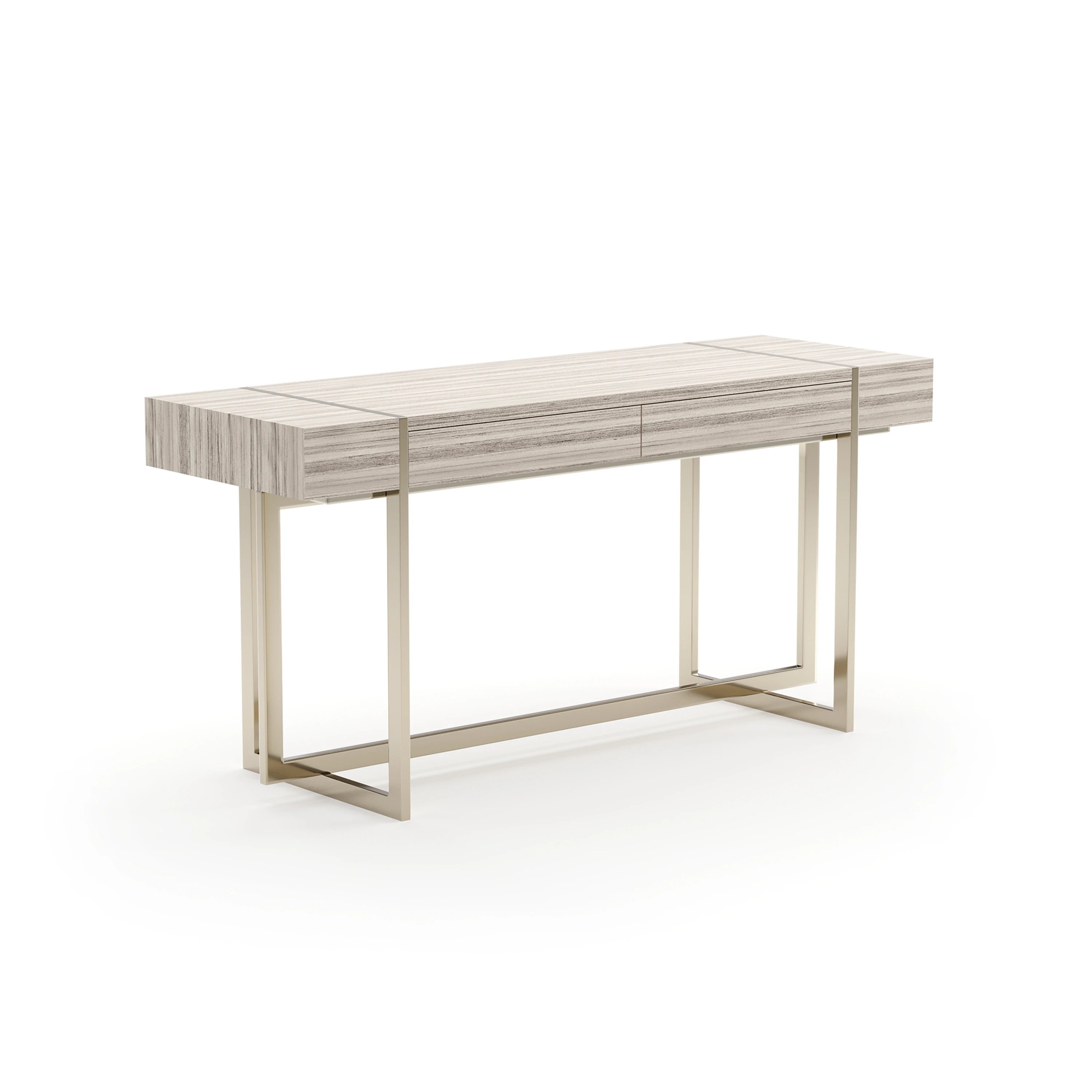 Wish You Were Here Console Table Light Whisper of Gold 60" by Caracole - view 4