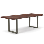 Brooks - Dining Table - U Base - 40" x 92" - Americano Top - Pewter Base