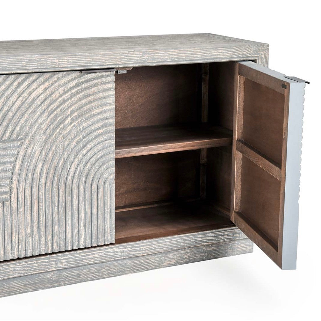 Avondale 4-Door Reclaimed Wood Sideboard in Antique Blue