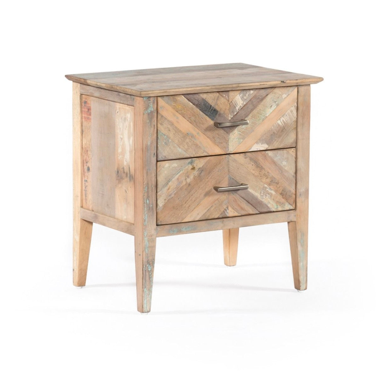 Marseilles Reclaimed Teak 24" Night Stand Coastal Mist
