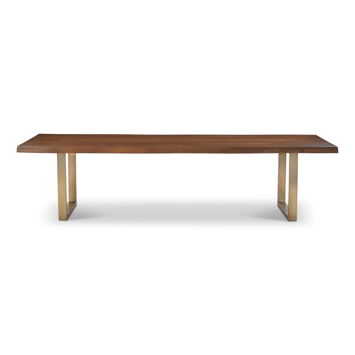 Brooks Dining Table U Base 40" x 116" Americano Top - Brass Base by Urbia - product view