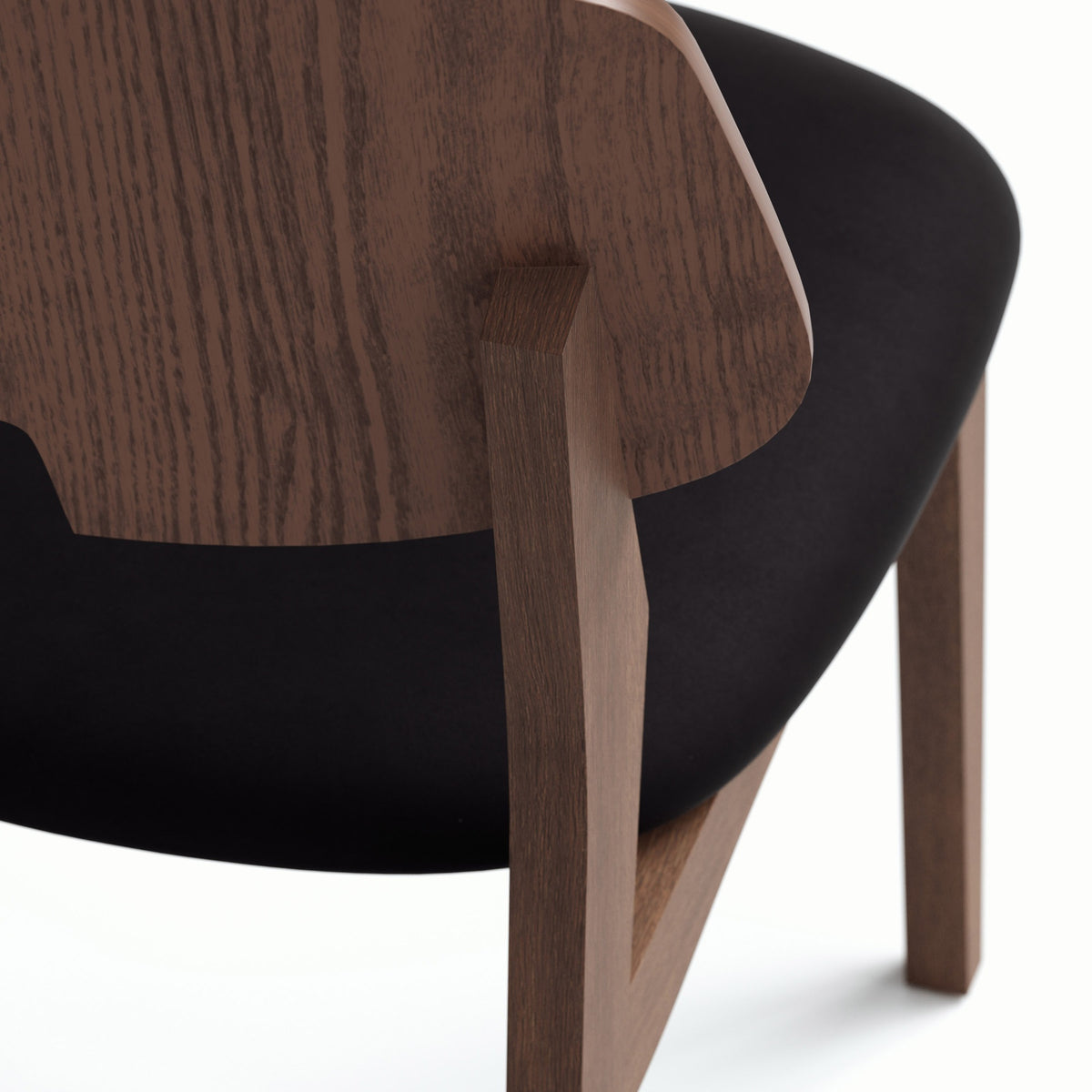 Beth Dining Chair Nogal, Shimmy Black Vinyl by Urbia - detail 8