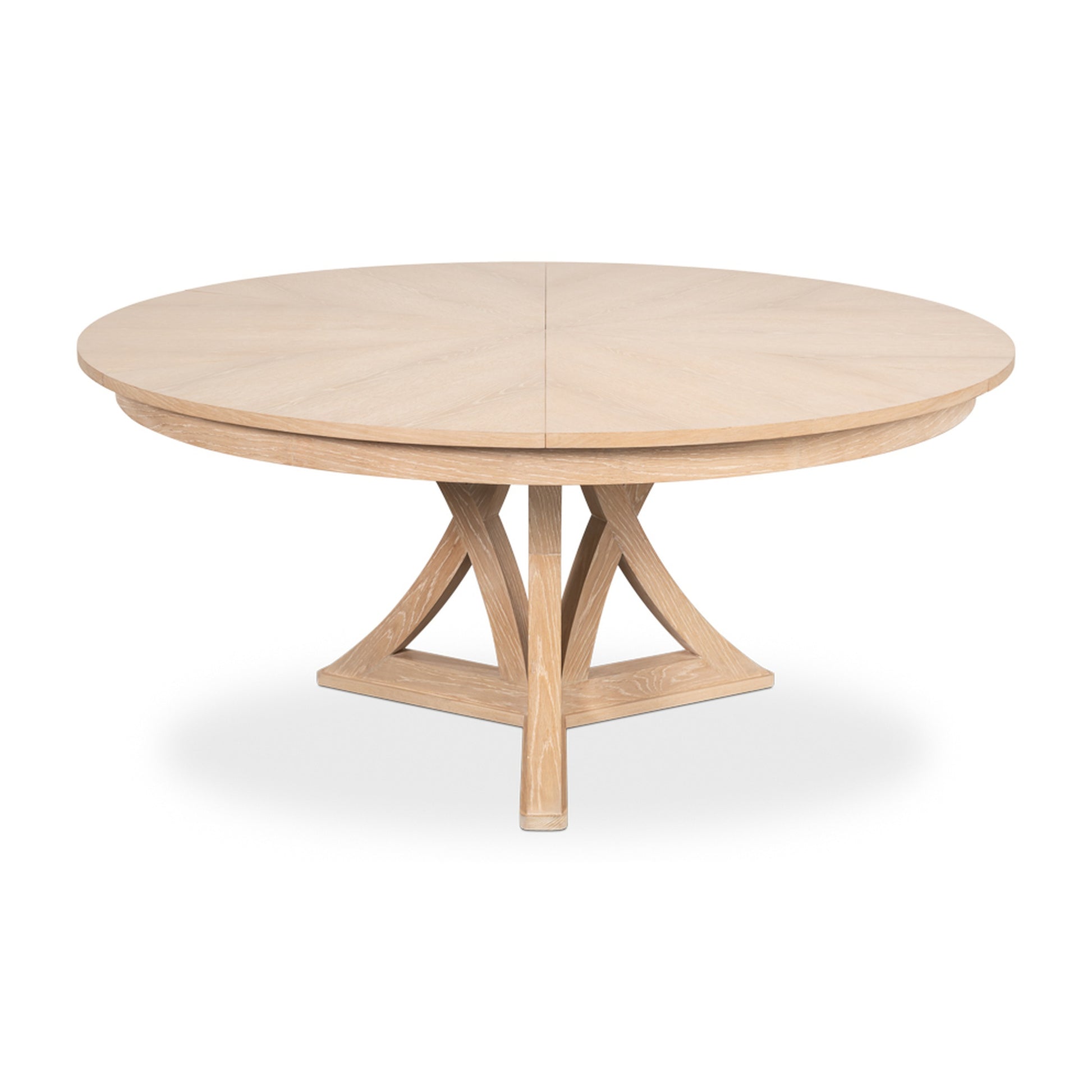 Casual Jupe Dining Table,Bleached Oak,M by Sarreid Ltd