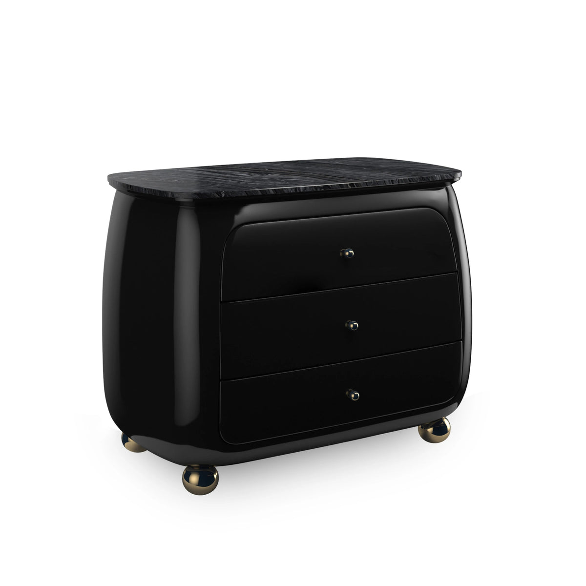 Cabochon Nightstand Piano Black 34" by Caracole - view 3
