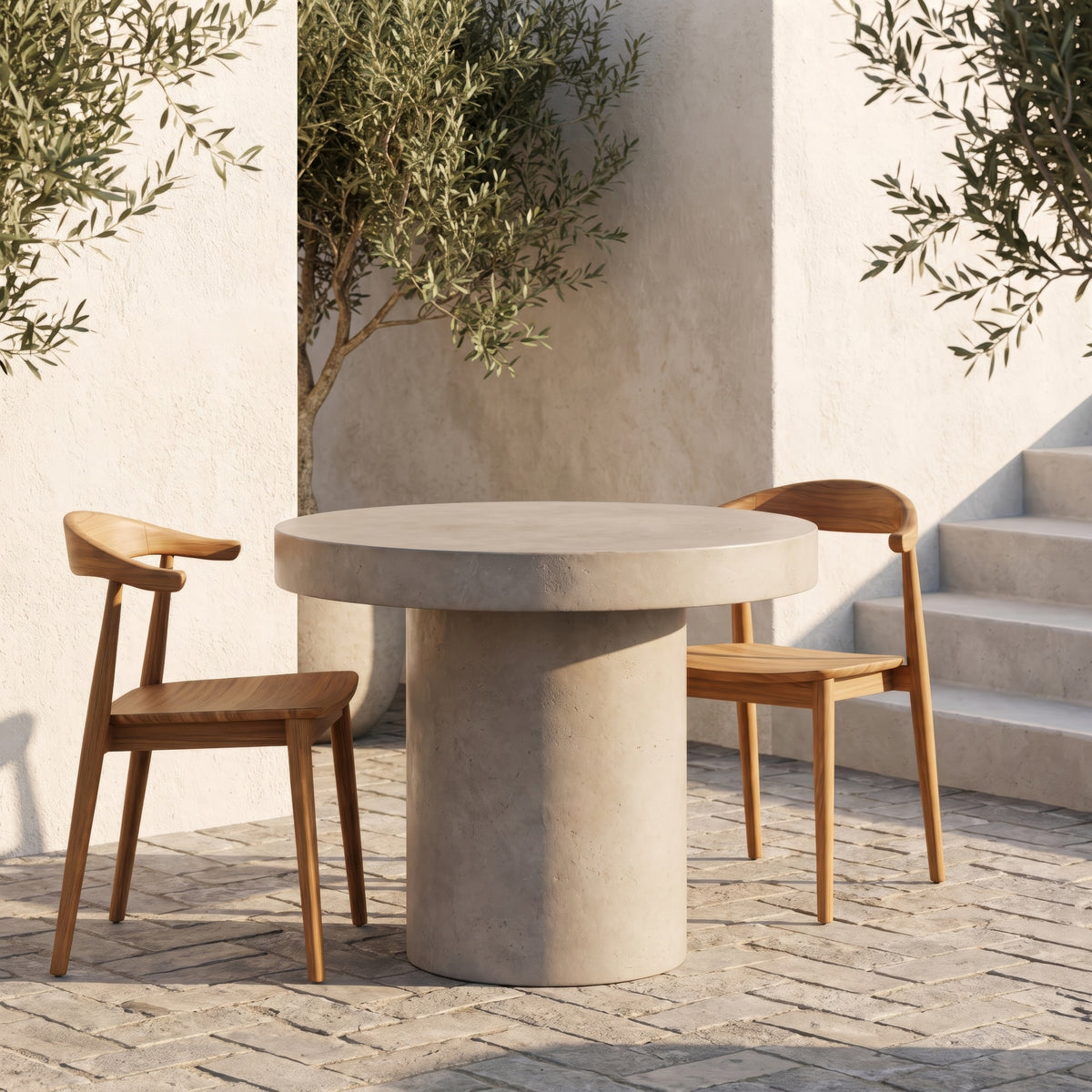 Circa Dark Grey Concrete Dining Table 38" by Urbia - detail 4