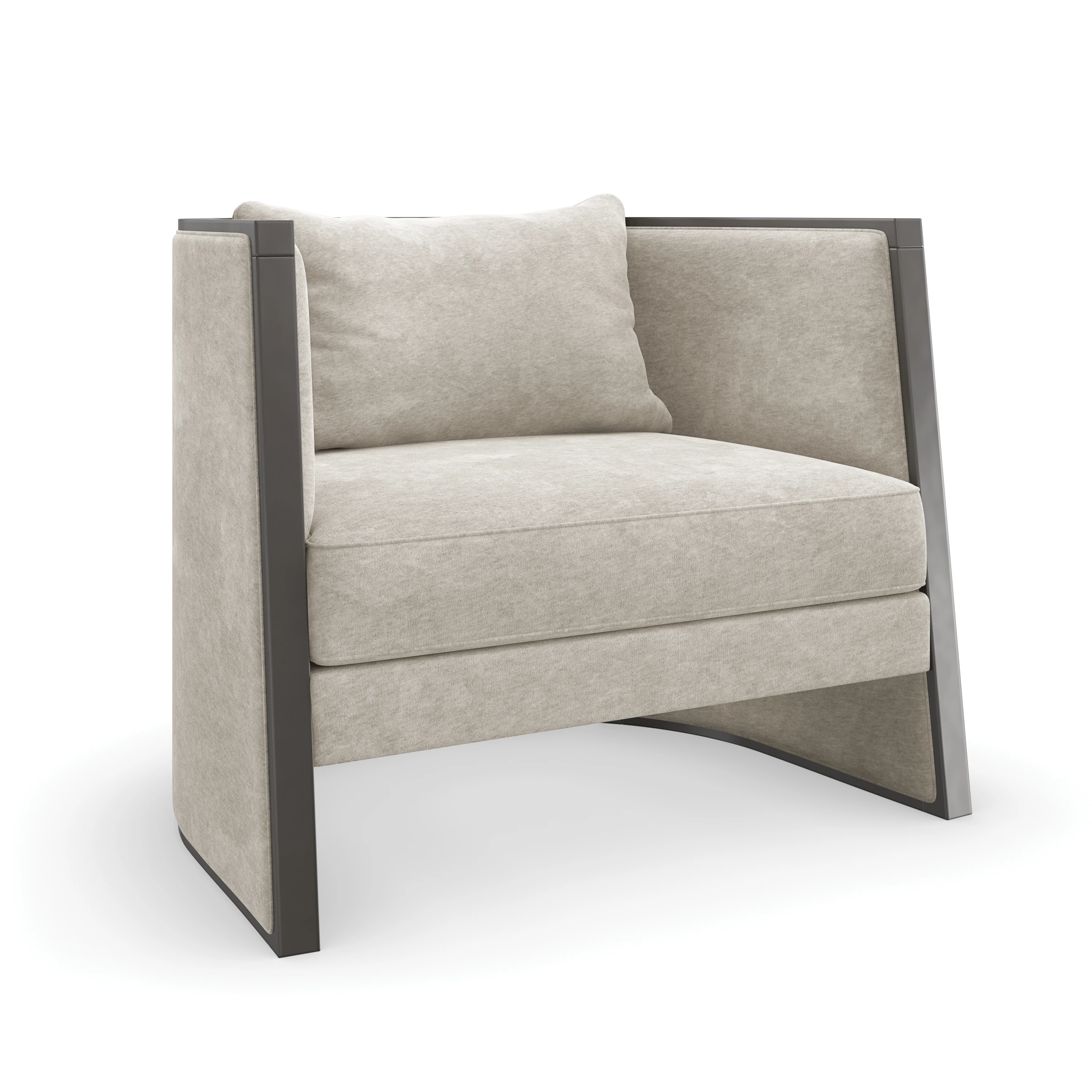 Cut Away Brushed Gold Accent Chair 36.50" by Caracole - view 7
