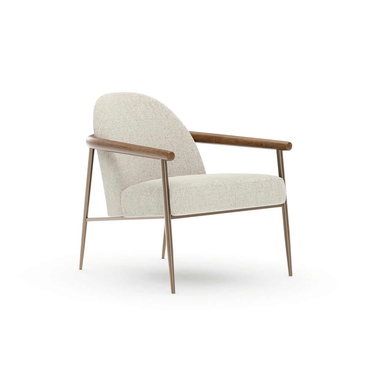 Altura Lounge Chair - Oatmeal Champagne Gold 28" by Caracole - view 2