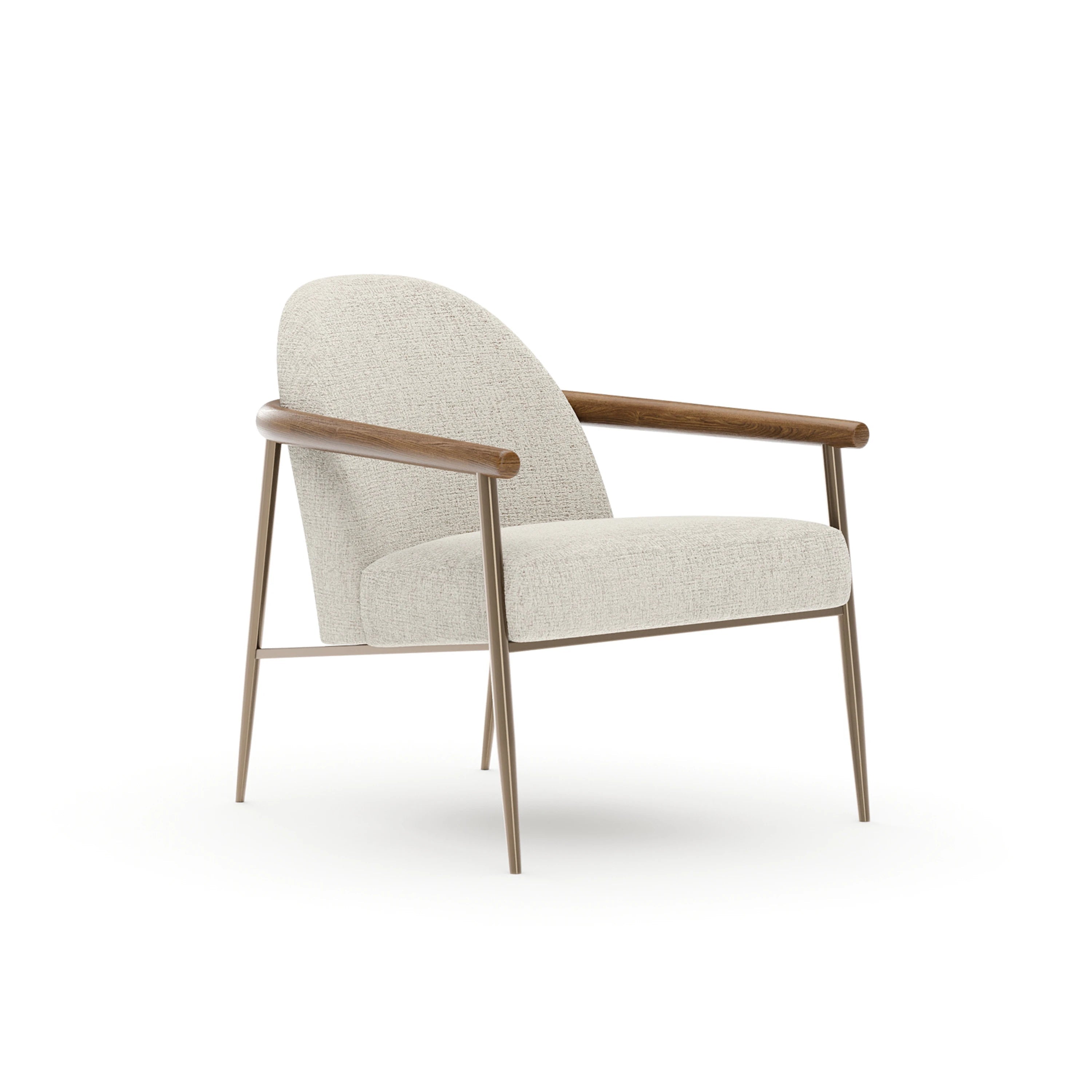 Altura Lounge Chair - Oatmeal Champagne Gold 28" by Caracole - view 2