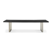 Brooks Dining Table U Base 40" x 116" Ebonized Top - Pewter Base by Urbia - product view