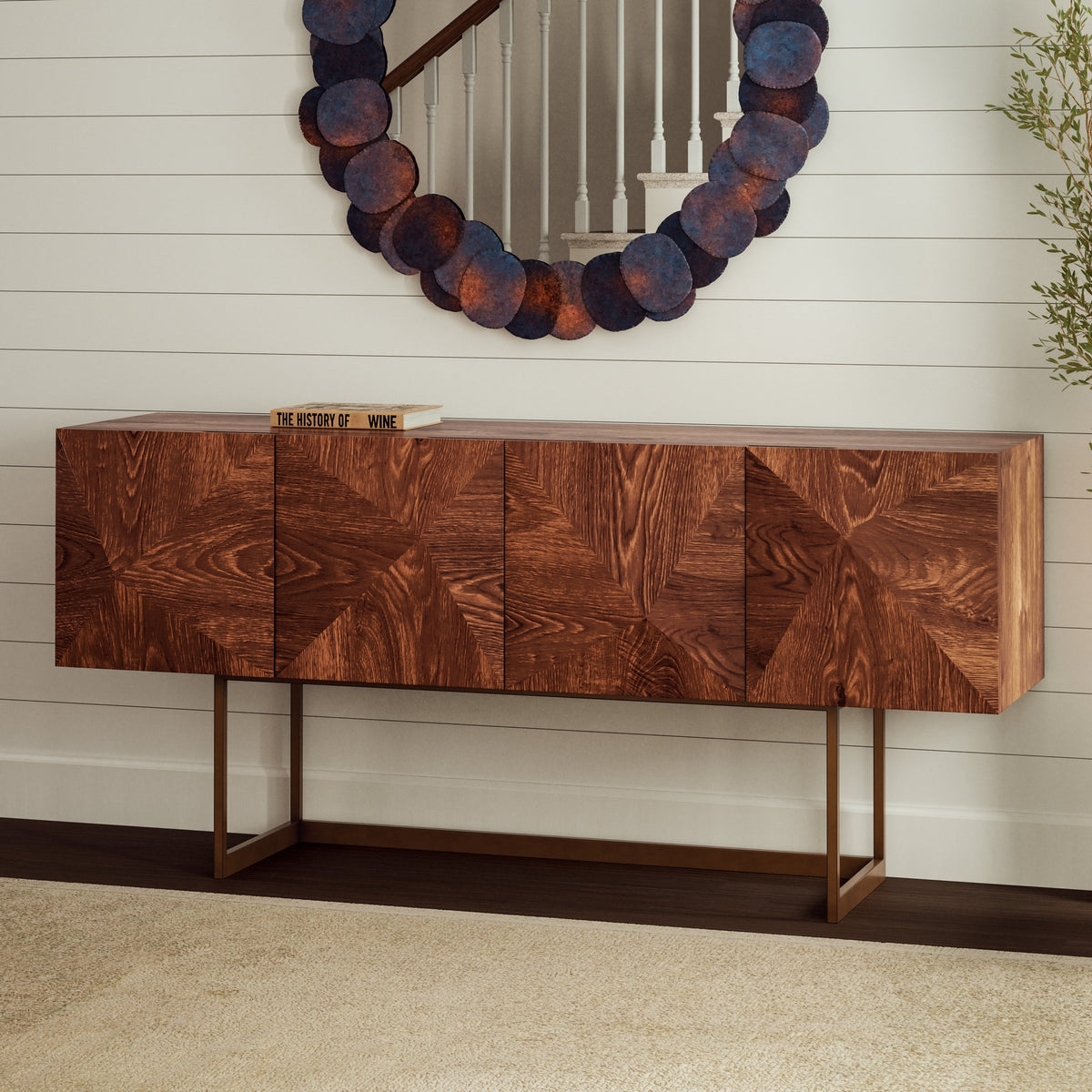 Elements Suri Mirror 43"Dia. - Cobalt by Urbia - detail 5