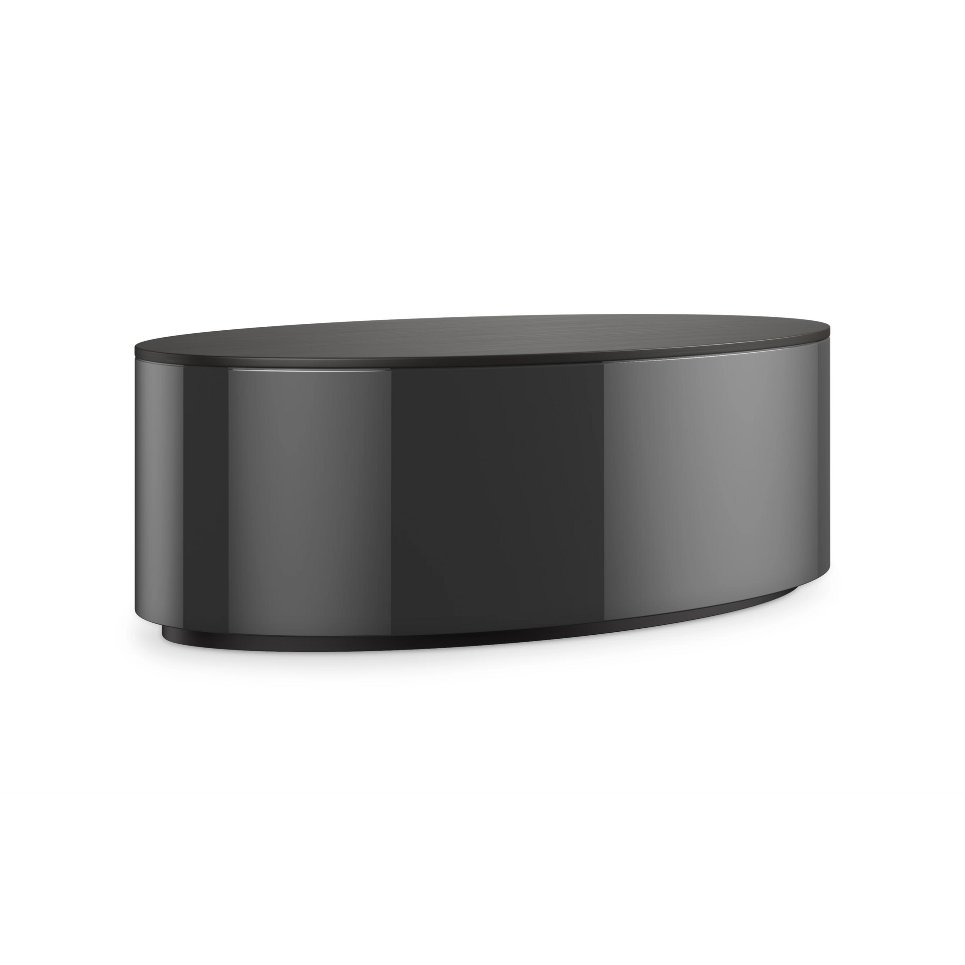 Adele Oval Cocktail Table Almost Black 38.75" by Caracole - view 4