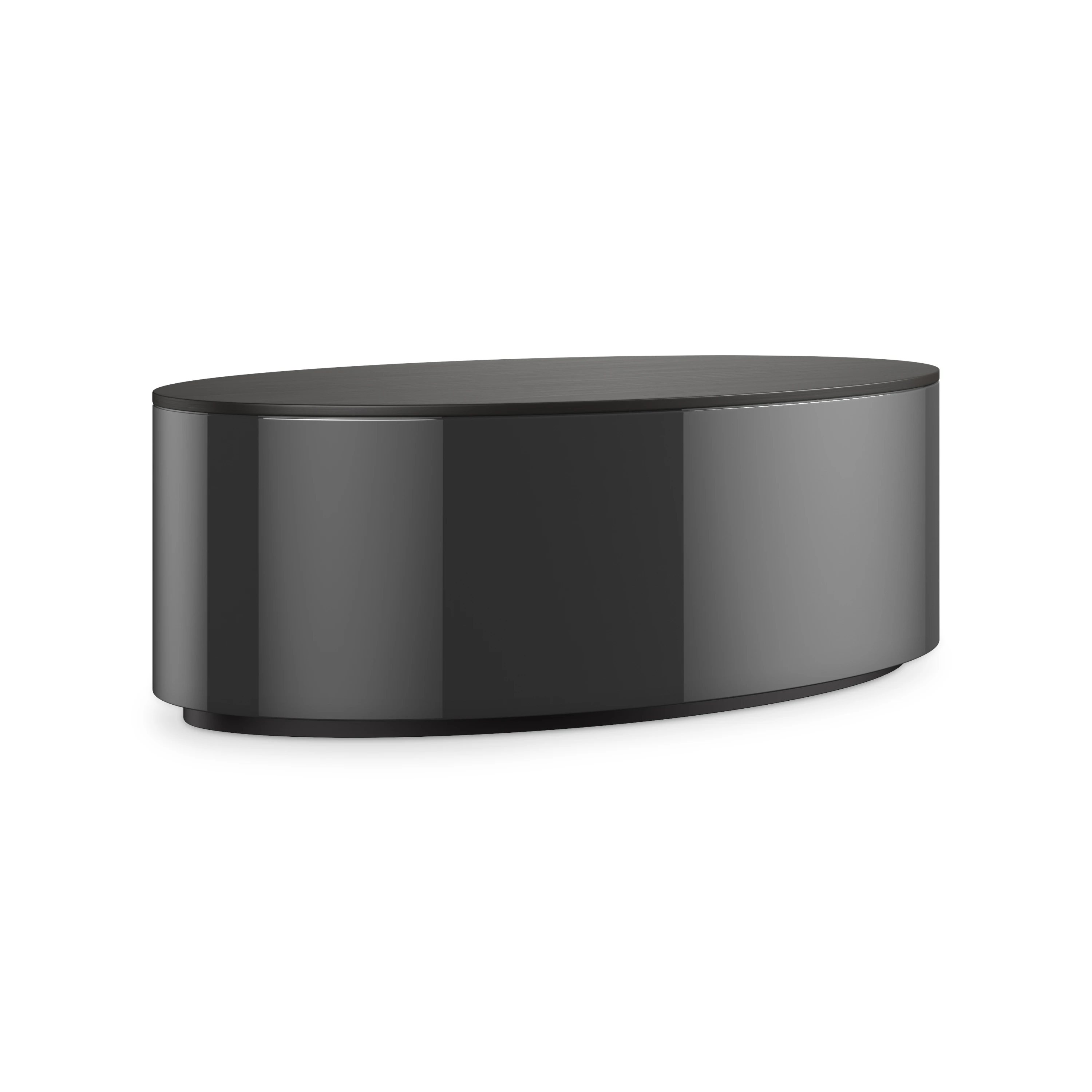 Adele Oval Cocktail Table Almost Black 38.75" by Caracole - view 4