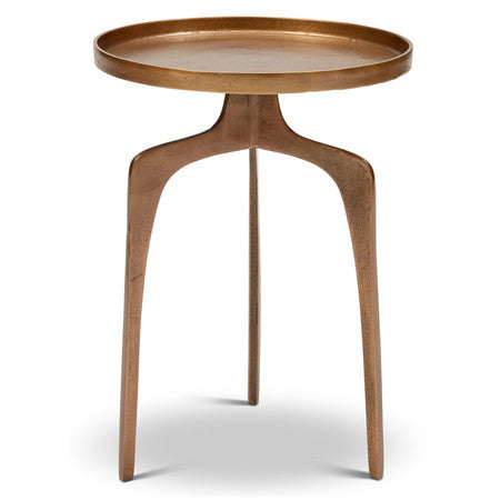 Elements Vinya End Table - Antique Brass