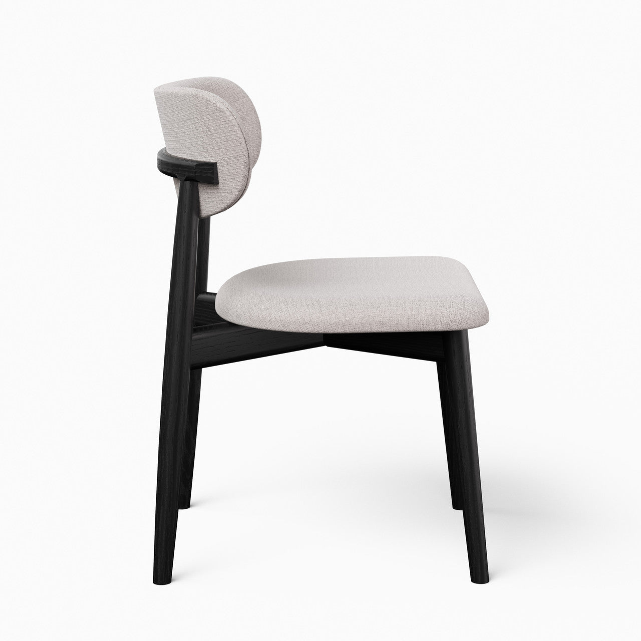 Modern Brazilian - Lucia Side Chair - Harvest Jute Upholstery - Ebano Frame