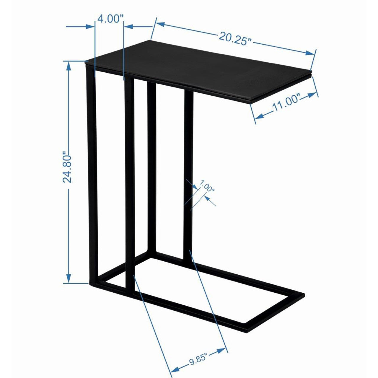 Elements - Tanu - C-Table End Table - Antique ZInc