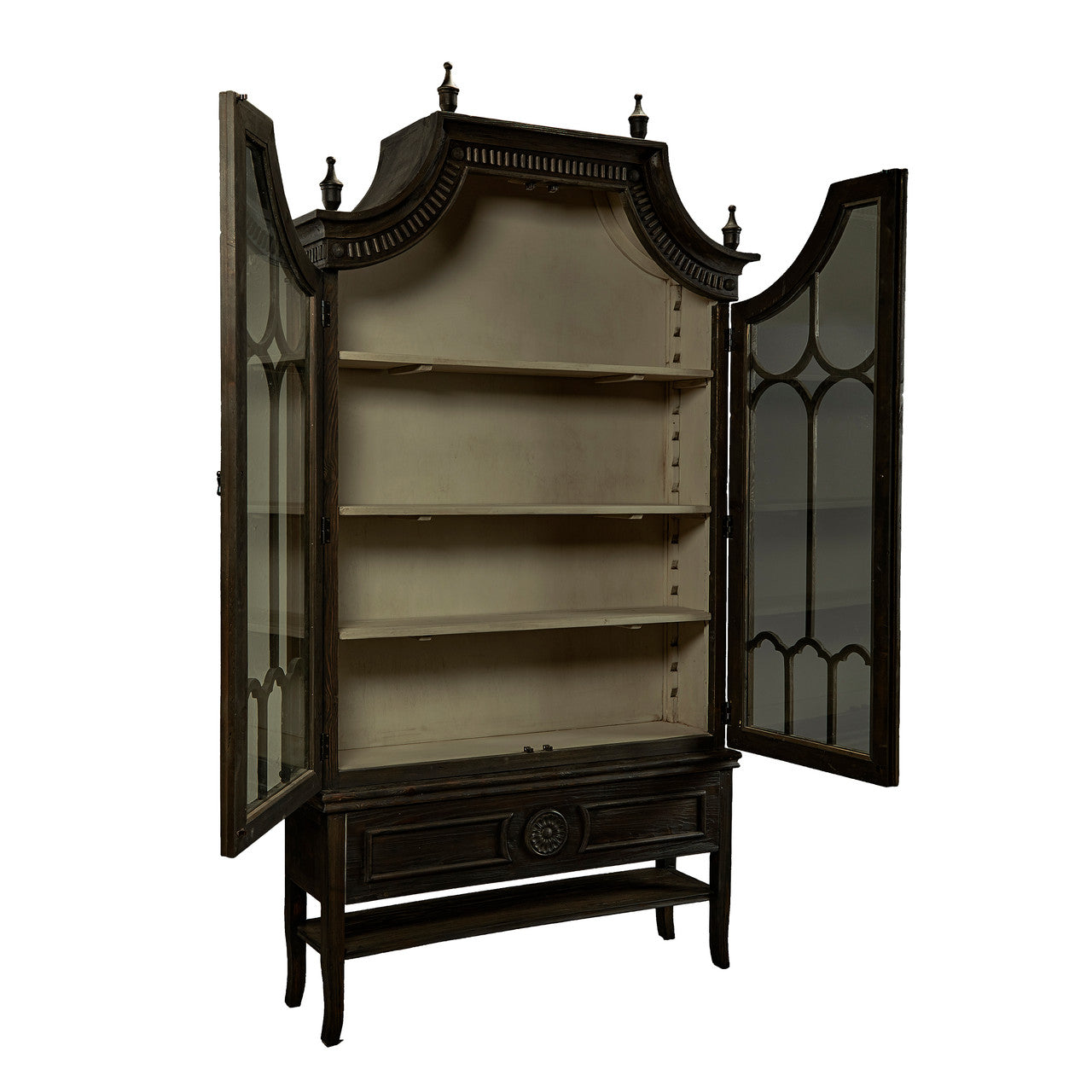 Reims Cathedral Black Arched Cabinet - 50'