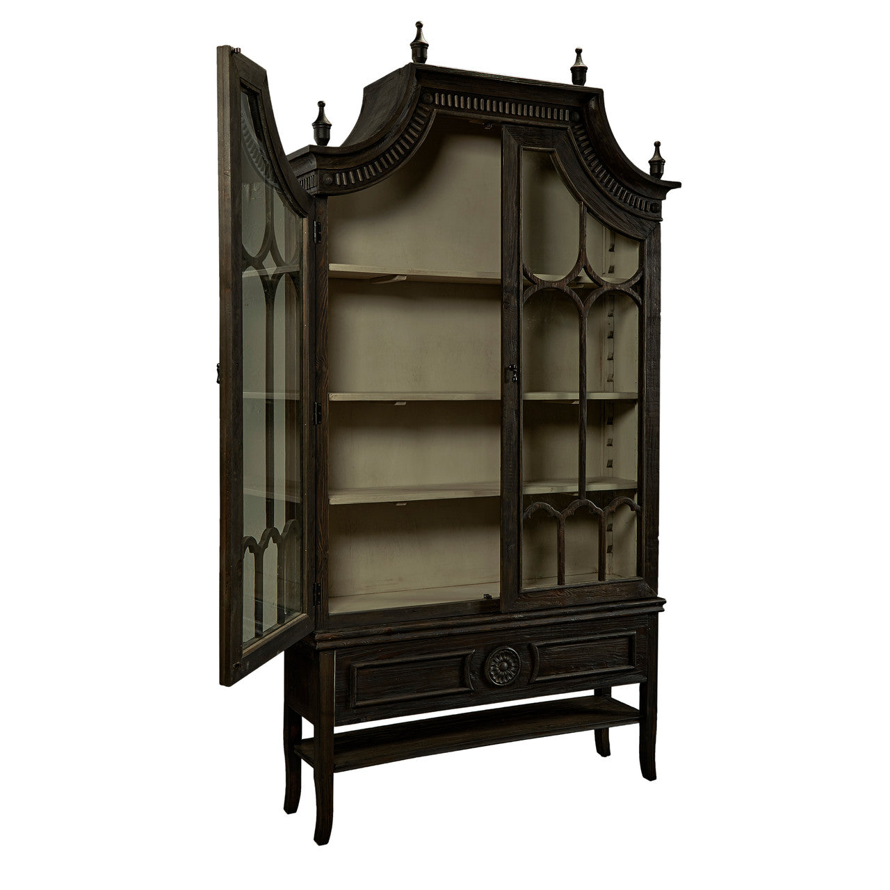 Reims Cathedral Black Arched Cabinet - 50'