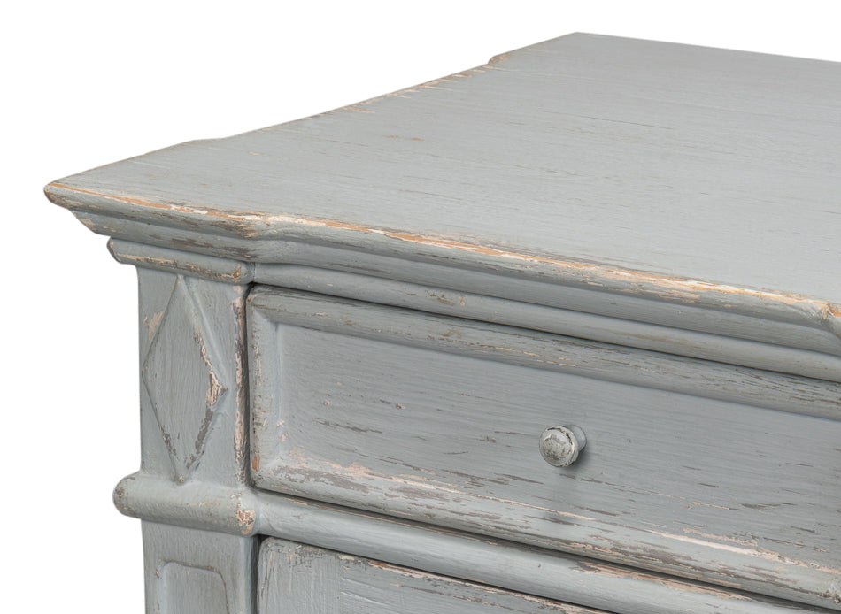 Diamond Wall Sideboard, Blue/Grey by Sarreid Ltd - view 10