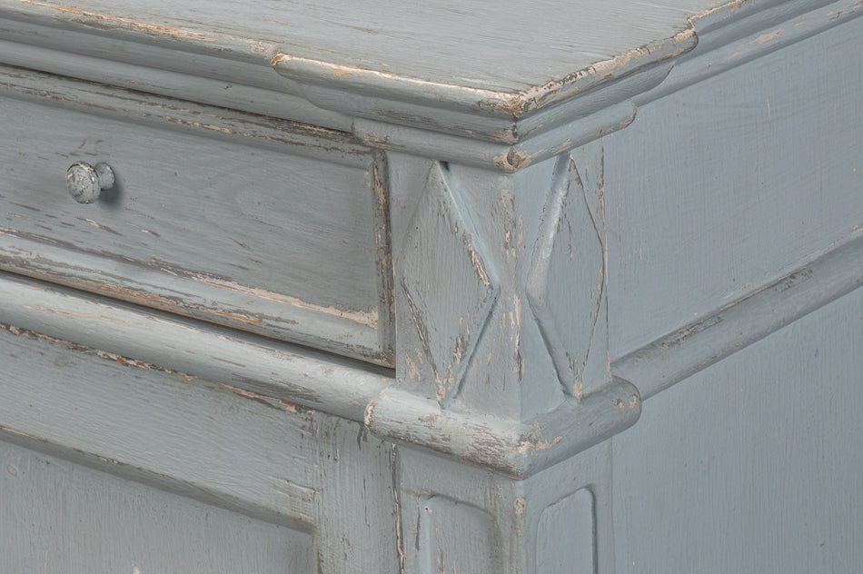 Diamond Wall Sideboard, Blue/Grey by Sarreid Ltd - view 11