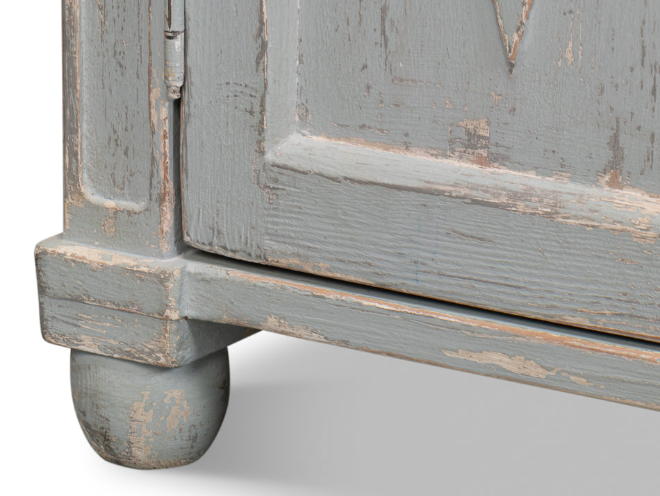 Diamond Wall Sideboard, Blue/Grey by Sarreid Ltd - view 12
