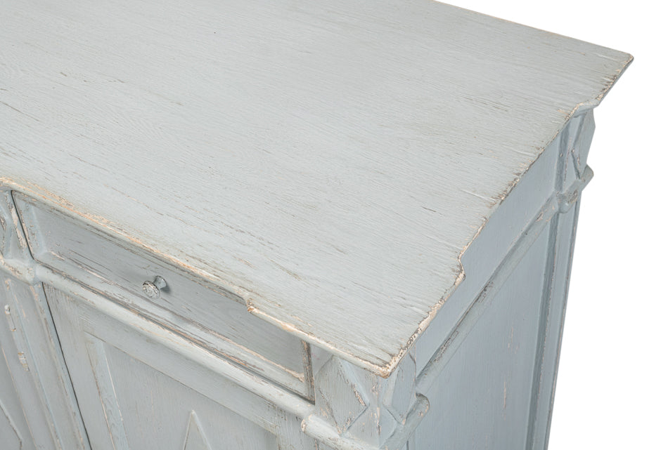 Diamond Wall Sideboard, Blue/Grey by Sarreid Ltd - view 5
