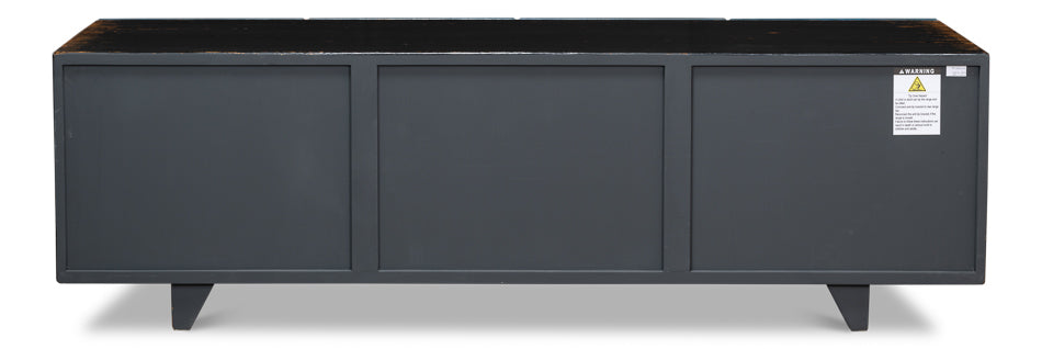 Low Wall Console For Tv, Blue by Sarreid Ltd - view 8
