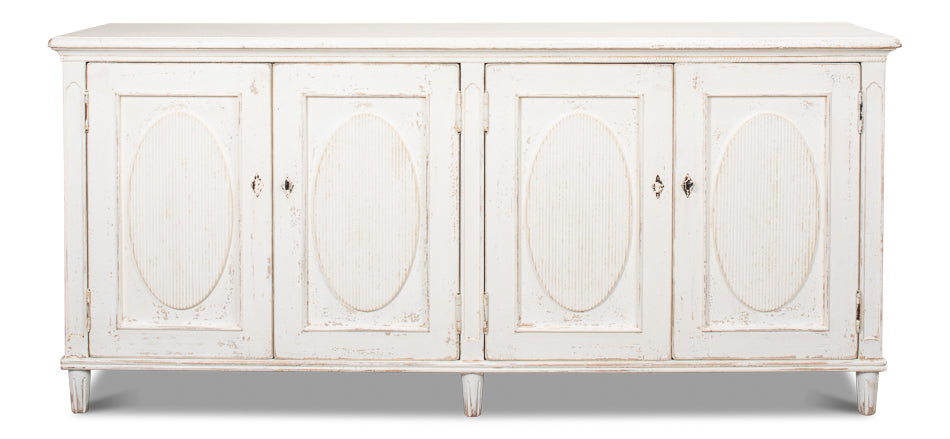 Whitewash Ribbon Sideboard by Sarreid Ltd - view 2