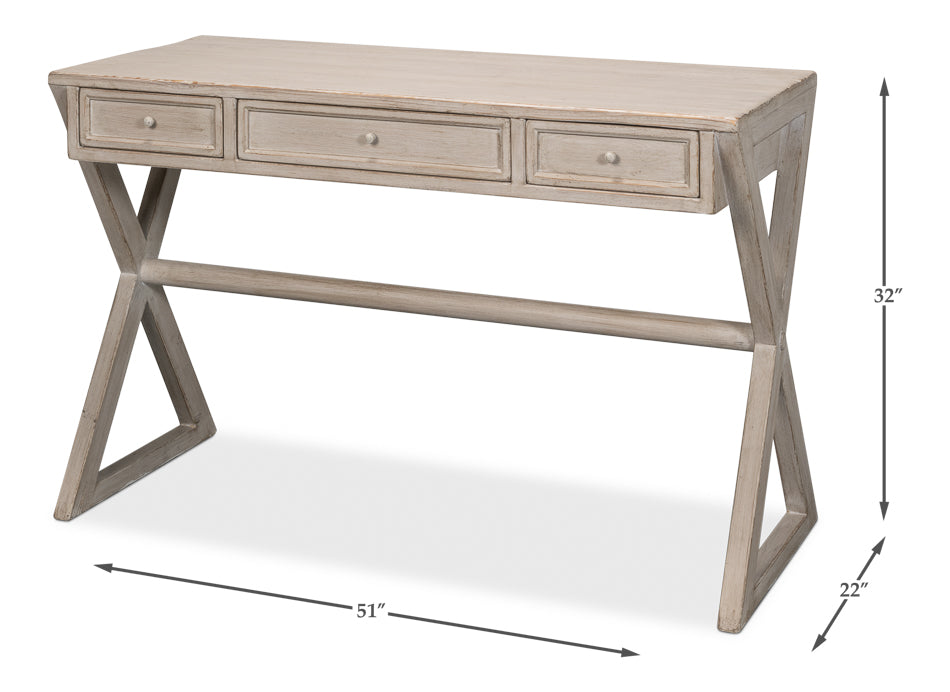 Kitchen Desk, Stone Grey by Sarreid Ltd - view 7