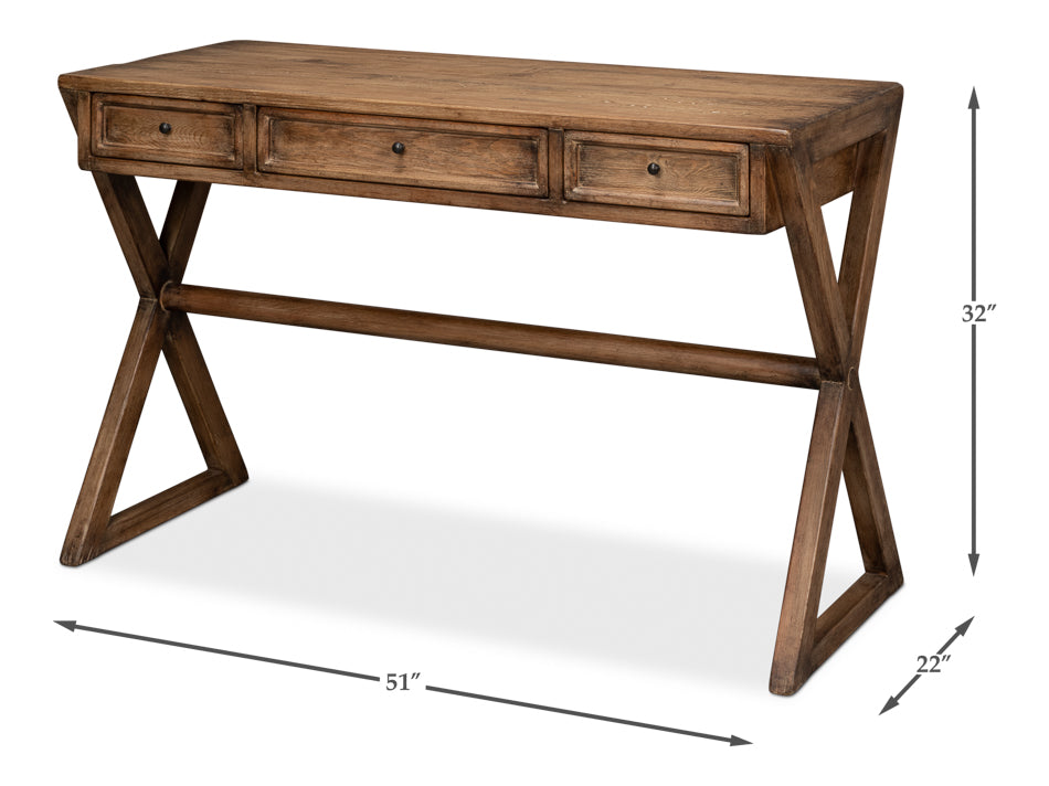 Kitchen Desk, Brown by Sarreid Ltd - view 7