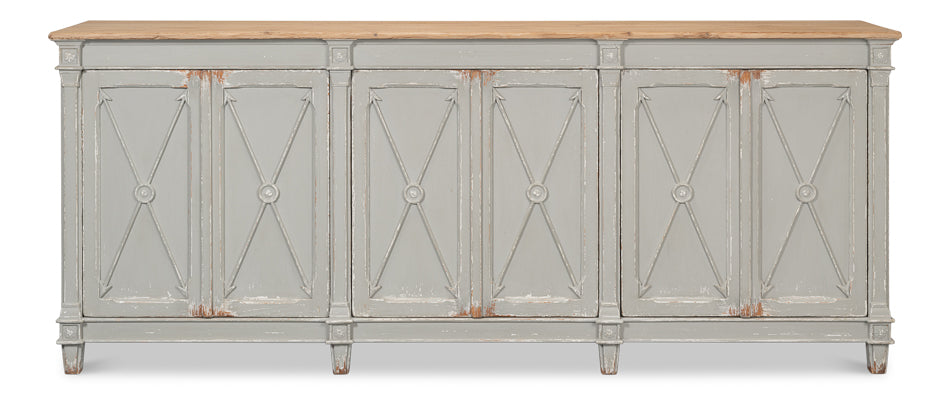 Marksman Sideboard,Antique Muted Grey by Sarreid Ltd - view 2
