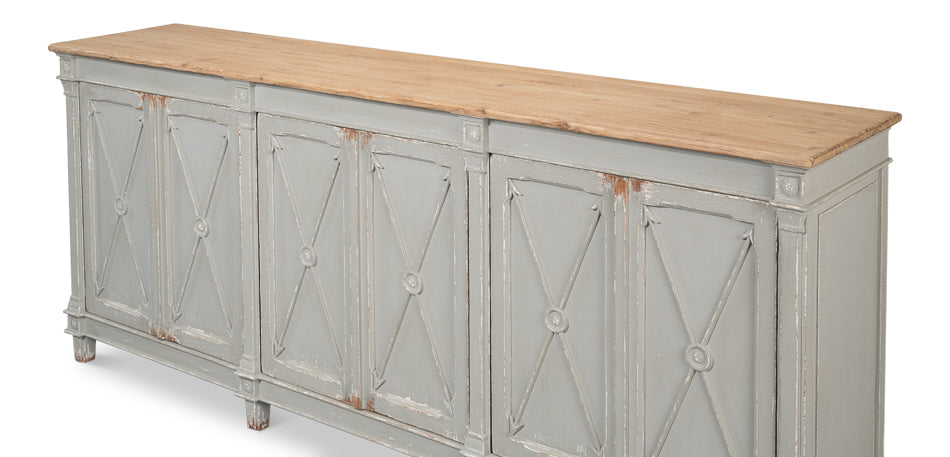 Marksman Sideboard,Antique Muted Grey by Sarreid Ltd - view 4