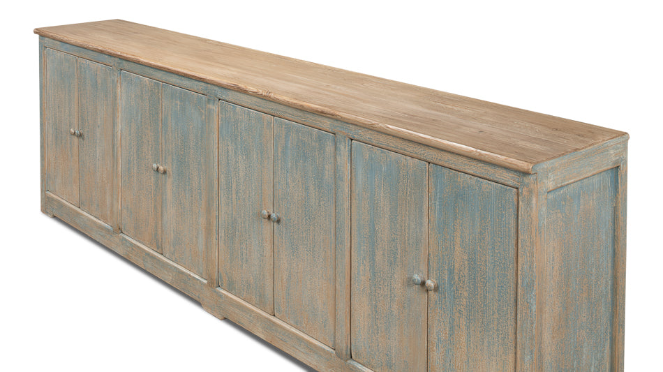 Eight Is Enough Sideboard, Antique Blue by Sarreid Ltd - view 4