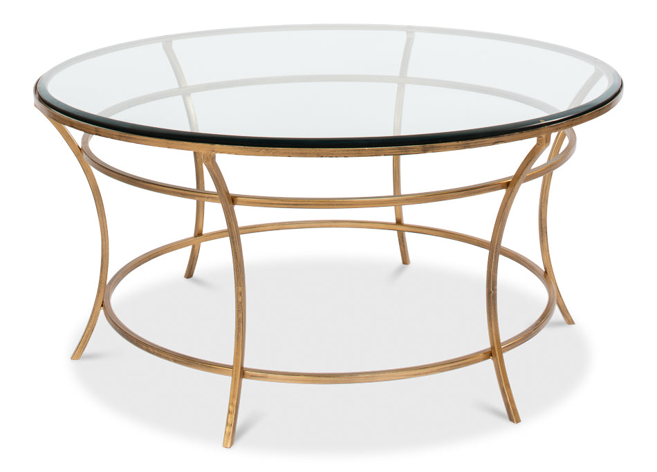Round Coffee Table by Sarreid Ltd - view 2
