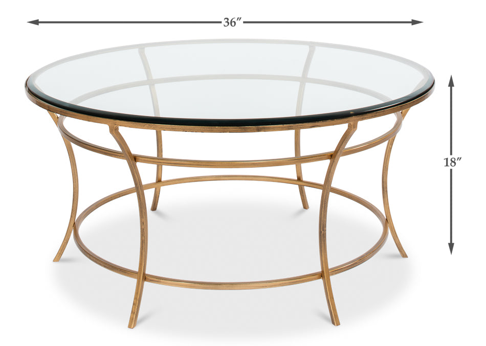Round Coffee Table by Sarreid Ltd - view 7