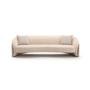 Fleur Wood Back Sofa Porcini 102" by Caracole
