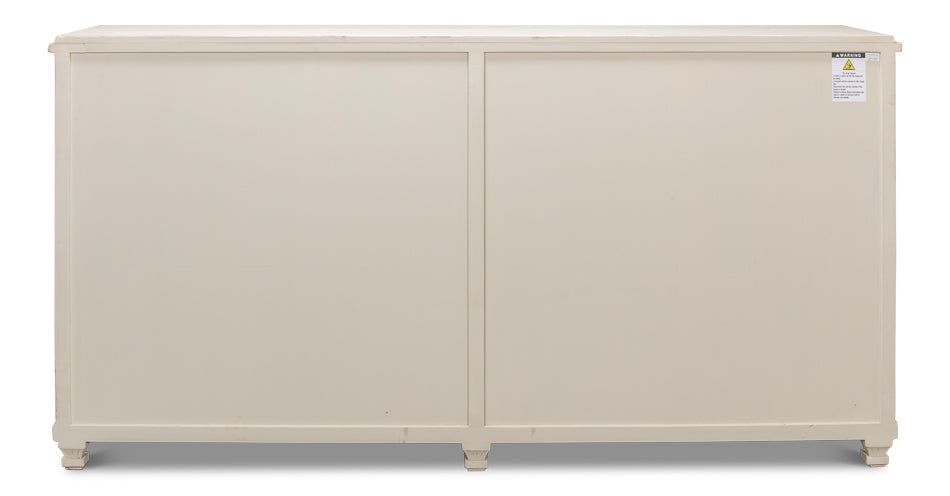 Beecher Sideboard W/4 Doors, Whitewash by Sarreid Ltd - view 8