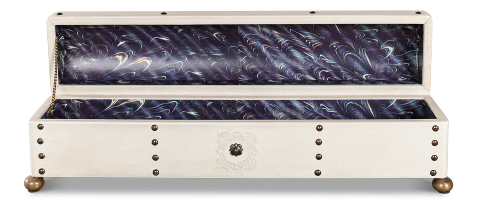 Leather Telescope Box by Sarreid Ltd - view 4