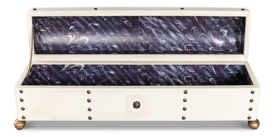 Leather Telescope Box by Sarreid Ltd - view 5