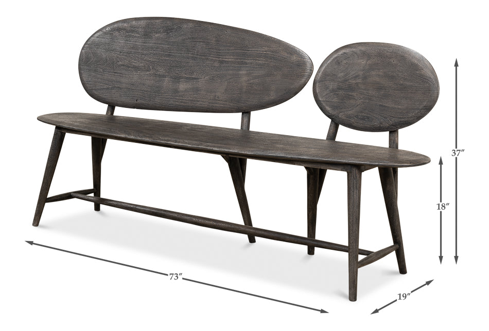 Pebble Bench by Sarreid Ltd - view 5