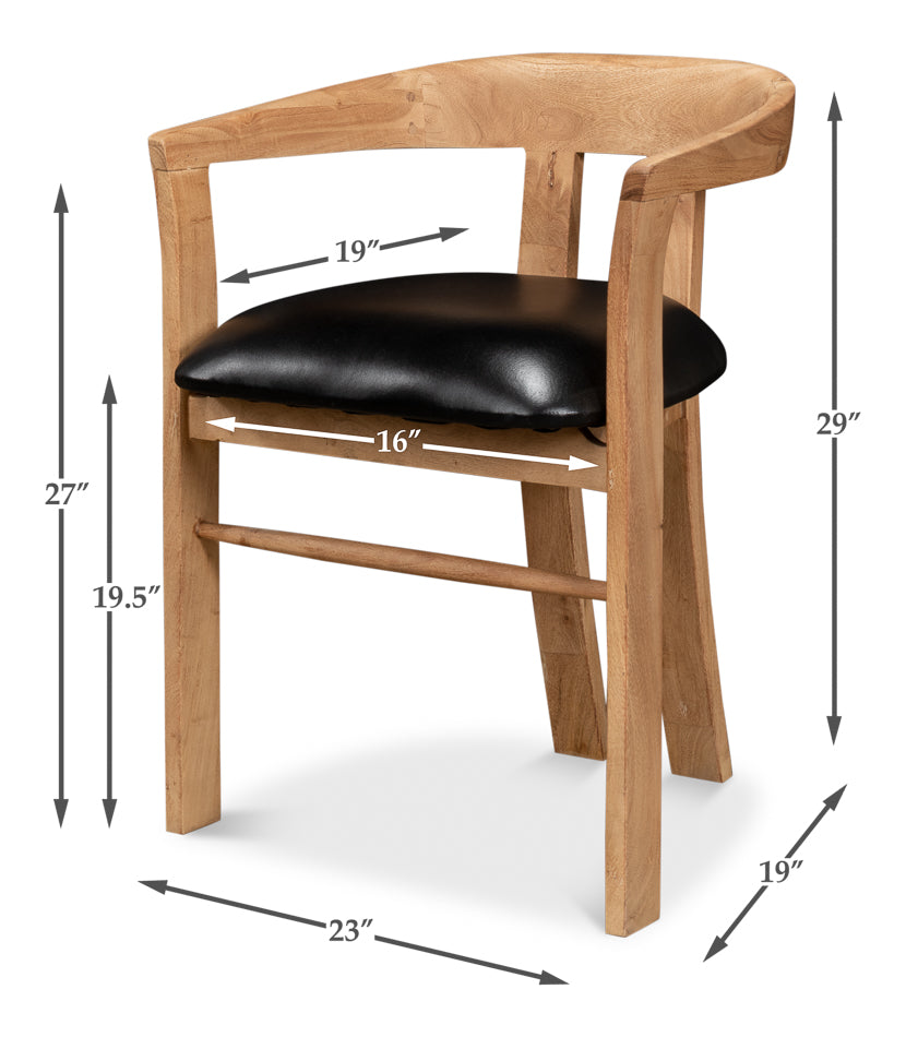 Rift Dining Chair by Sarreid Ltd - view 6